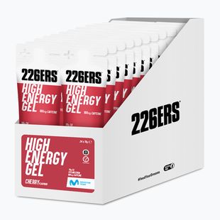 Sada energetických gélov 226ERS High Energy Caffeine 24 ks x 76 g višňa