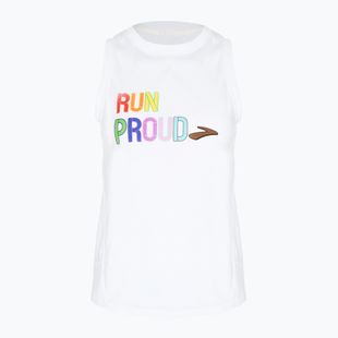 Dámske bežecké tričko Brooks Distance Graphic Tank white/rainbow/brow