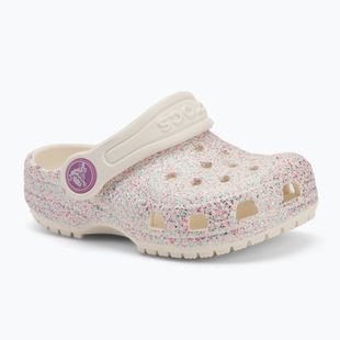 Žabky Crocs Classic Glitter Clog Toddler oyster