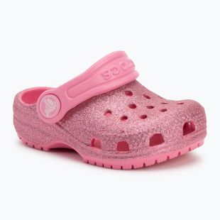 Crocs Classic Glitter Clog Toddler žabky ružové lrmonade