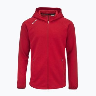 Pánska mikina CCM Locker Room Full Zip SR red