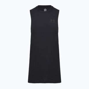 Pánske tréningové tričko Under Armour Left Chest Cut Off Tank black/black