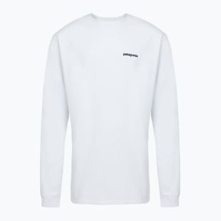 Pánske tričko Patagonia P-6 Logo Responsibili Longsleeve white