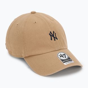 47 Značka MLB New York Yankees Base Runner čiapka CLEAN UP khaki