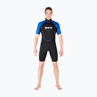 Pánsky neoprénový oblek Mares Shorty Manta 2 mm black/blue 412458
