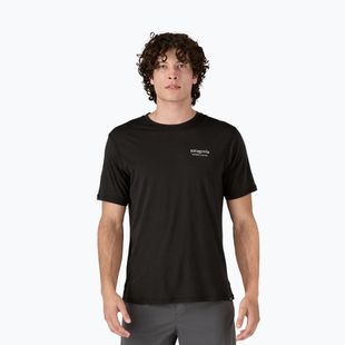 Pánske tričko Patagonia Cap Cool Merino Blend Graphic Shirt heritage header/black
