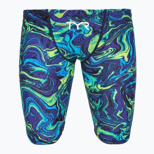 Pánske plavky jammery TYR Thresher Jammer Hyperblitz blue/green