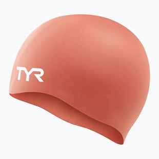 Plavecká čiapka TYR Wrinkle Free Silicone coral/white