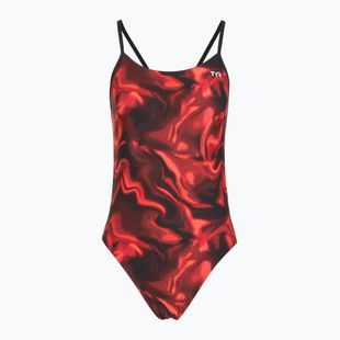 Dámske jednodielne plavky TYR Durafast Elite Waveform Cutoutfit red