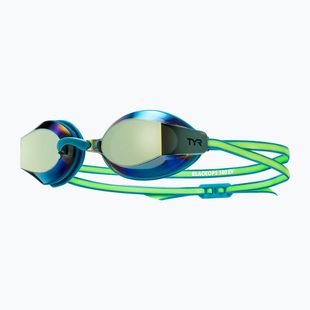 Plavecké okuliare TYR Blackops 140 Ev Racing Mirrored turquoise/lime