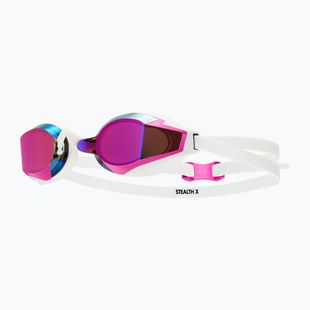 Plavecké okuliare TYR Stealth-X Performance Mirrored pink/white