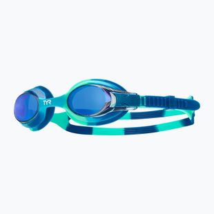Detské plavecké okuliare TYR Swimple Tie Dye Mirrored blue/mint