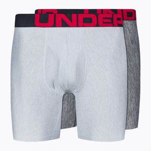 Under Armour pánske boxerky Ua Tech 6In 2-Pak mod gray light heather/jet gray light heather