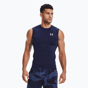Pánske tielko Under Armour Heat Gear Armour Comp Training Tank midnight navy/white