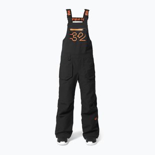 Detské snowboardové nohavice ThirtyTwo Youth Basement Bib black/orange