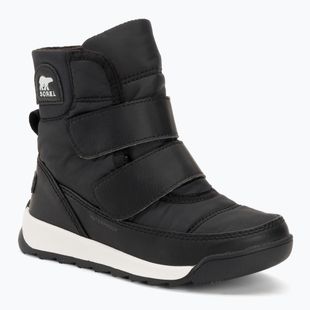 Sorel Whitney II Strap WP juniorské snehové topánky black/sea salt