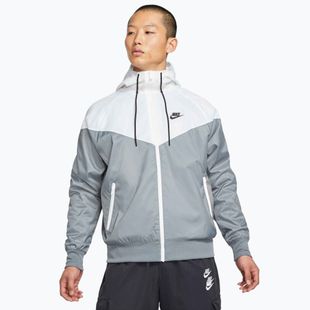 Pánska bunda Nike Sportswear Windrunner smoke grey/white/smoke grey/black