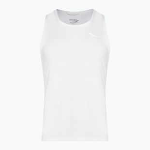 Pánske bežecké tielko Saucony Stopwatch Singlet white