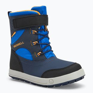Detské snehové topánky Merrell Snow Storm 3.0 Wtrpf blue/black/orange