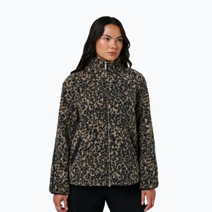 Dámska mikina Sweaty Betty Plush Contrast Zip Up Fleece brown ink leopard print