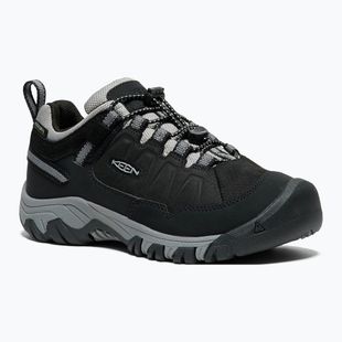 Detské trekové  topánky KEEN Targhee IV Low vodotesné black/steel grey