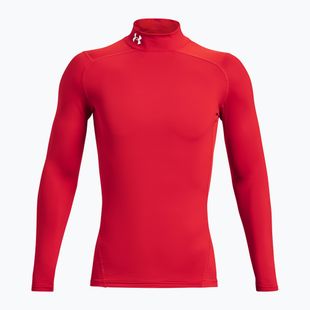 Pánske tréningové tričko longsleeve Under Armour Comp Mock UA Armour red/white