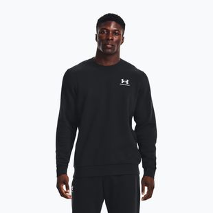 Pánska mikina Under Armour Essential Fleece Crew black/white