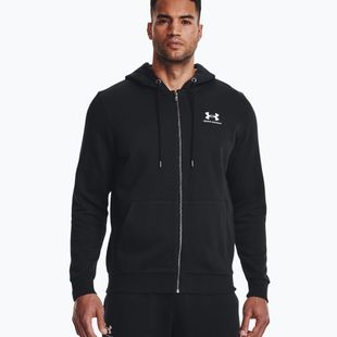 Under Armour Essential Fleece Full Zip Hood Pánska tréningová mikina Black 1373881