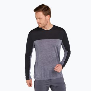 Pánske trekingové tričko s dlhým rukávom Icebreaker Merino 125 Cool-Lite Sphere LS Tee Colour Block graphite