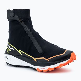 Pánska bežecká obuv Salomon Winter Cross Spike black/fiery coral/safety yellow