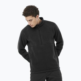 Pánska trekingová mikina Salomon Chroma Fleece Hz dark black