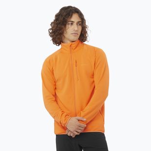Pánska trekingová mikina Salomon Lightwarm Full Zip turmeric