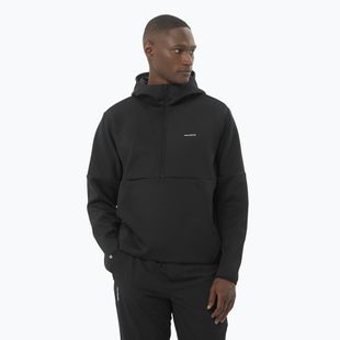 Pánska mikina Salomon SHAKEout Half Zip s kapucňou deep black
