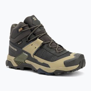 Pánske trekové topánky Salomon X Ultra 5 MID GTX peat / gray green / blue nights