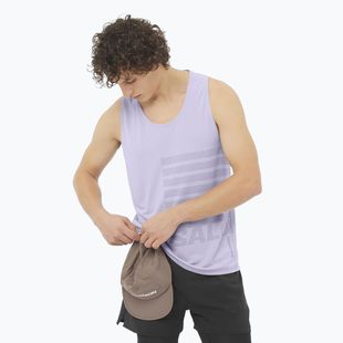 Pánske bežecké tielko Salomon Sense Aero Singlet GFX cosmic sky