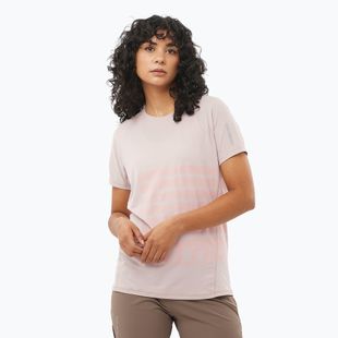 Dámske bežecké tričko Salomon Sense Aero Tee GFX etherea/neon flame