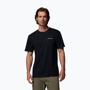 Pánske trekingové tričko Columbia North Cascades black/csc box logo