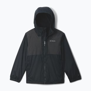 Detská bunda do dažďa  Columbia Rainy Trails II Fleece mountain black/black slub