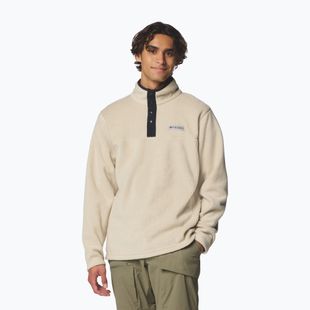 Pánska fleecová bunda Columbia Steens Mountain Half Snap II ancient fossil/black