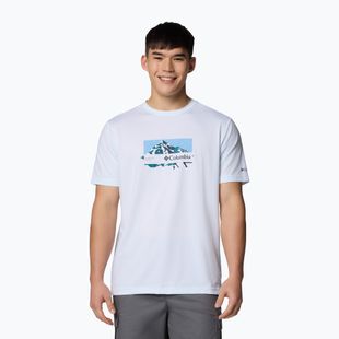 Pánske tričko Columbia Ice Lake II SS Tee white/peak direction