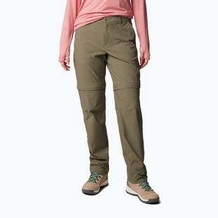 Dámske trekingové nohavice Columbia Leslie Falls Convertible stone green