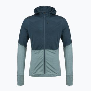 Pánska trekingová mikina Icebreaker Merino 200 RealFleece Descender Zip Hoodie abyss/blue ash/black