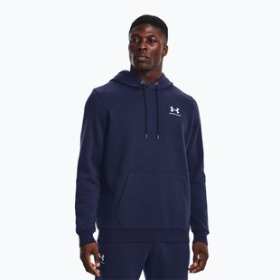 Pánska mikina Under Armour Essential Fleece Hoodie midnight navy/white