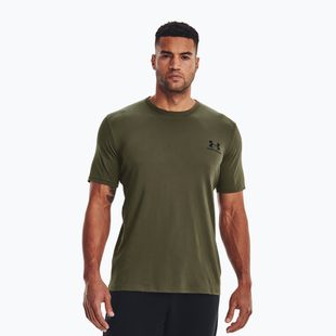Pánske tričko Under Armour Sportstyle Left Chest marine green/black