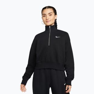 Dámska mikina Nike Sportswear Phoenix Fleece 1/2 Zip Cropped black/sail