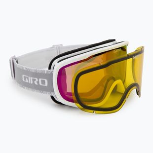 Dámske lyžiarske okuliare Giro Moxie white & grey chute/ amber pink/ yellow