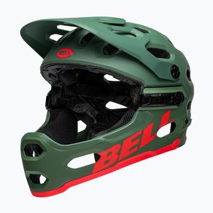 Cyklistická prilba Bell Full Face Super 3R MIPS matte dark green/infrared