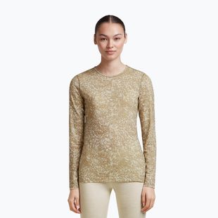 Dámske tričko longsleeve icebreaker Merino 200 Oasis Crewe Moss Bloom cumin/undyed/aop