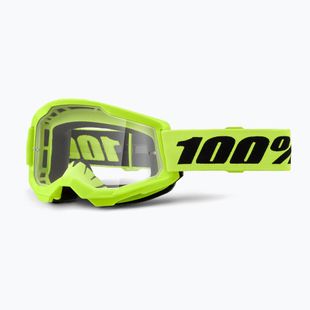 Cyklistické okuliare 100% Strata 2 neon yellow/clear