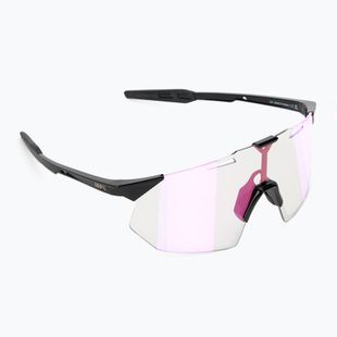 Slnečné okuliare 100% Hypercraft SQ gloss black/photochromic purple mirror
